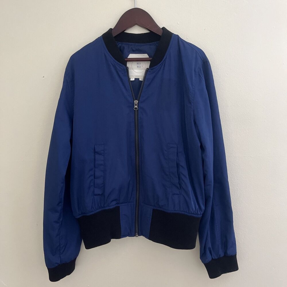 Anthropologie Hei Hei Journey Bomber Jacket Royal Juneworthy Lightweight NWOT-S
